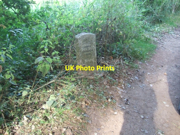 Photo 6"x4" Otterton boundary marker Budleigh Salterton c2010