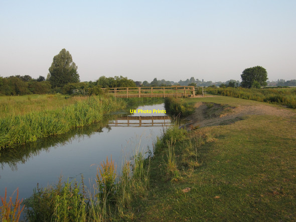 Photo 6"x4" Bridge over Soham Lode Down Field c2010
