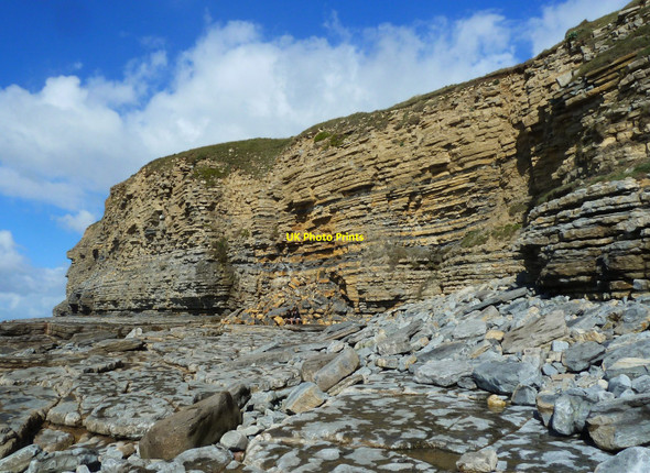 Photo 6"x4" Cliffs at Dunraven Bay Southerndown c2010