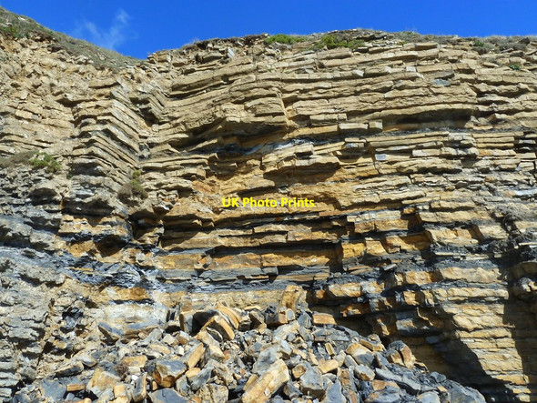 Photo 6"x4" Cliff fall at Dunraven Bay Southerndown c2010
