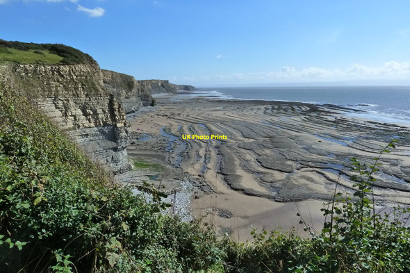 Photo 6"x4" Coastline at low tide, south of Dunraven Bay Southerndown c2010
