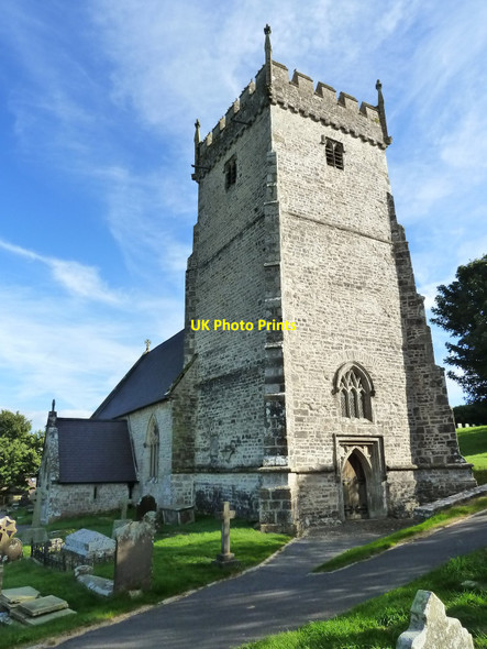 Photo 6"x4" St Bridget's church, St. Bride's Major Pitcot\/SS8974 c2010
