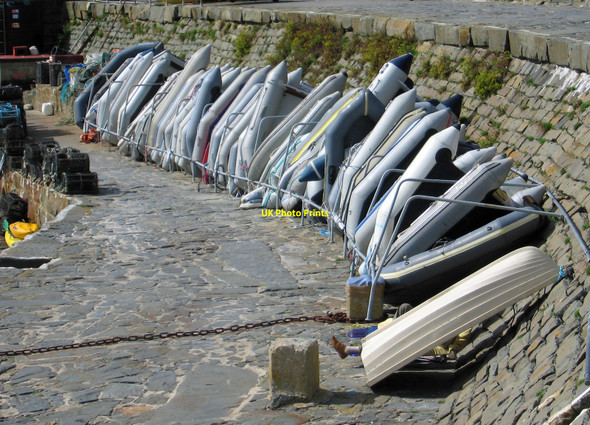 Photo 6"x4" Inflatable boats, New Quay jetty New Quay\/Ceinewydd c2010
