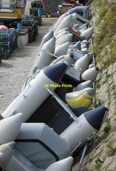 Photo 6"x4" Giant crayons or inflatable boats? New Quay\/Ceinewydd c2010