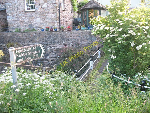 Photo 6"x4" Footpath in Hartley village Kirkby Stephen c2009