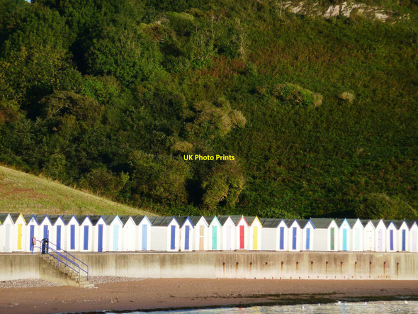 Photo 6"x4" Beach huts, Broadsands beach Broadsands c2010 P1