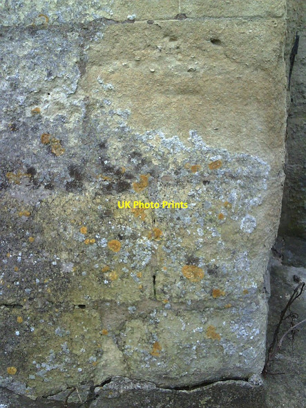 Photo 6"x4" Benchmark on tower buttress of St Mary the Virgin Church Haddenham\/SP7408 c2010