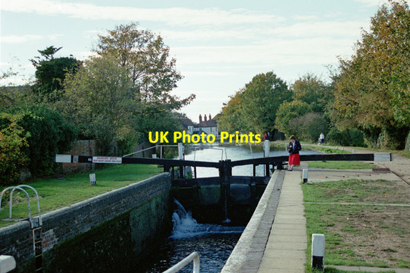 Photo 6"x4" Newbury Lock Newbury\/SU4767 c1989