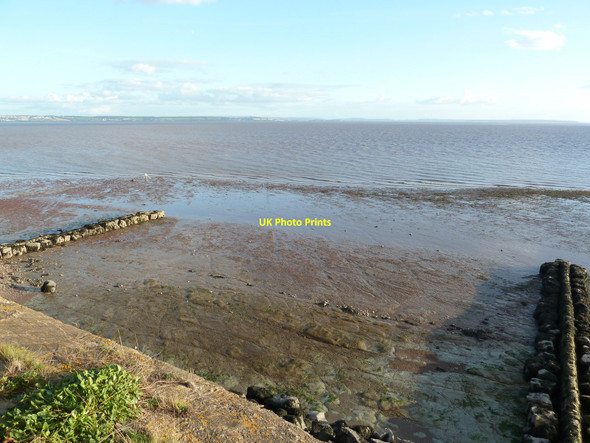 Photo 6"x4" Stone groynes and shoreline, from the southern tip of Gold Cliff Gold Cliff c2010