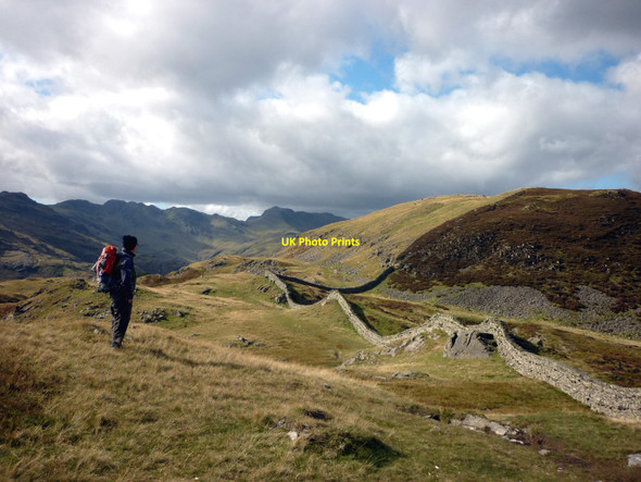 Photo 6"x4" The Great Wall of Lingmoor Fell Little Langdale c2010