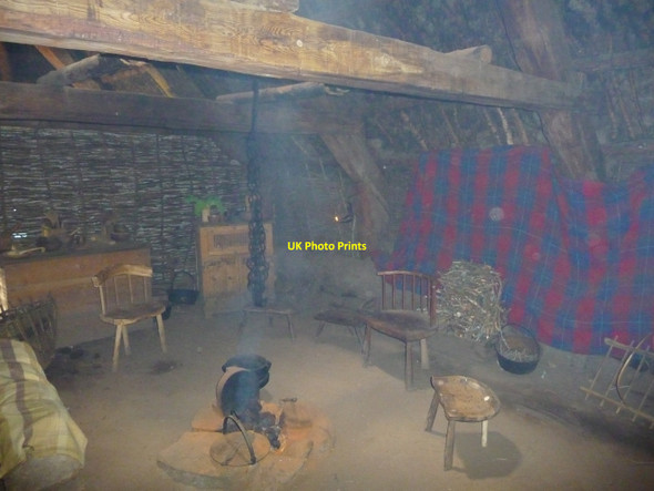 Photo 6"x4" Interior of Cottars House, Highland Township Newtonmore c2010