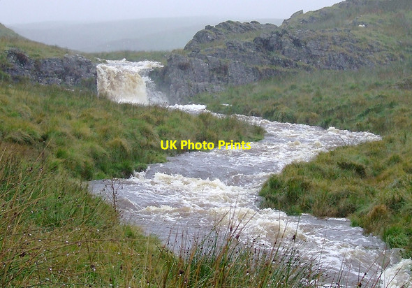 Photo 6"x4" The Afon Camddwr and waterfall near Nantymaen, Ceredigion Esgair Ffrwd c2010