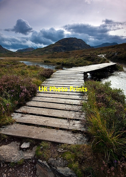 Photo 6"x4" Footbridge over Am Feur Loch burn. Am Feur-Loch\/NG8572 c2010