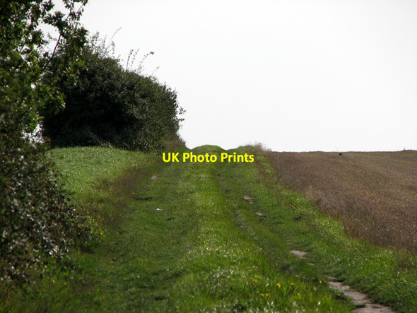 Photo 6"x4" Farm track up Limepit Hill Fulbourn c2010