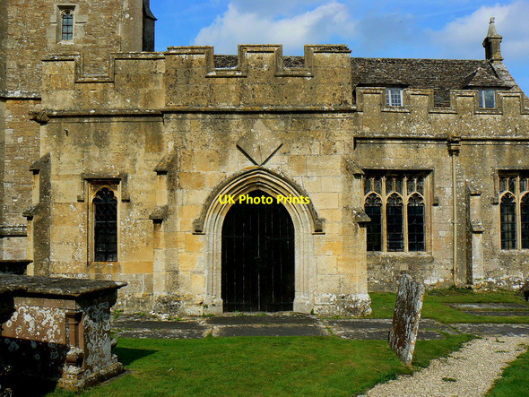 Photo 6"x4" South porch and sundial, St Mary's Church, Lydiard Tregoze, Swindon Grange Park\/SU1084 c2010