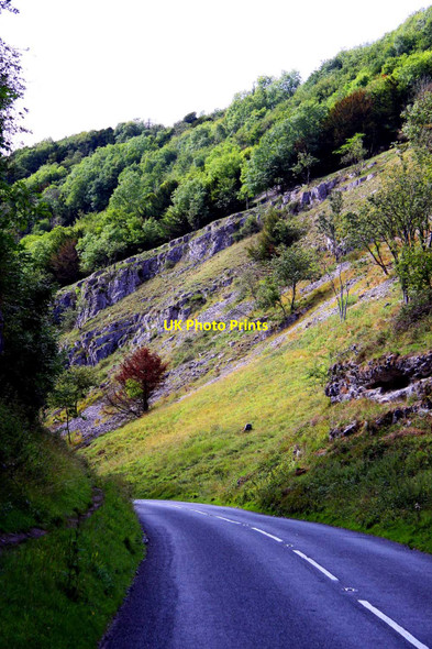 Photo 6"x4" Cliff Road through Cheddar Gorge Bradley Cross c2010