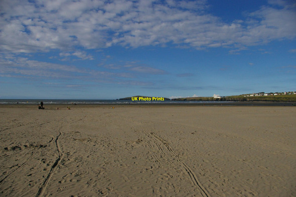 Photo 6"x4" Poppit Sands: looking out to sea, Cardigan Island in the distance Cardigan\/Aberteifi c2010