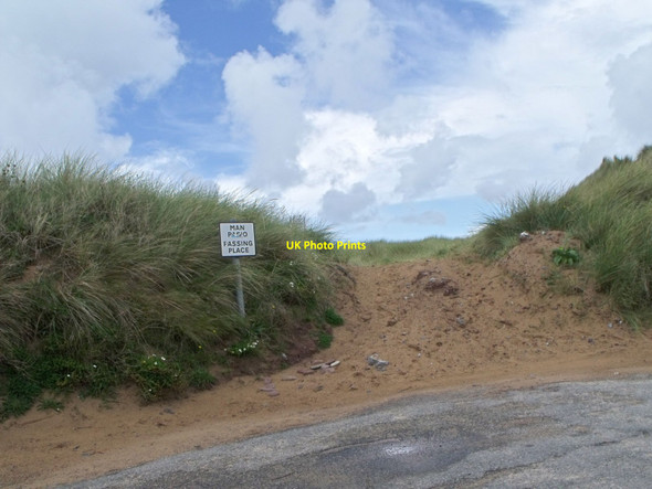 Photo 6"x4" Passing place in the dunes, Little Furzenip, west of Castlemartin, Pembrokeshire Castlemartin c2010
