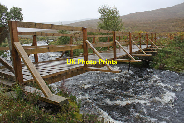 Photo 6"x4" Bridge over the Merkland River Merkland River c2010