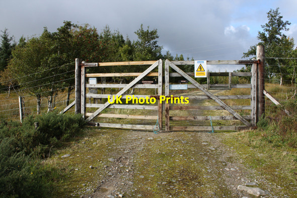 Photo 6"x4" Entrance to Overscaig Plantation Fiag Bridge c2010