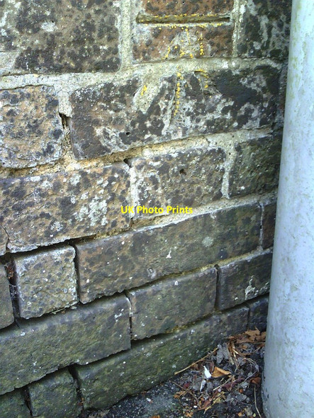 Photo 6"x4" Benchmark on wall of The Old Rectory, South Walks Road Dorchester\/SY6890 c2010