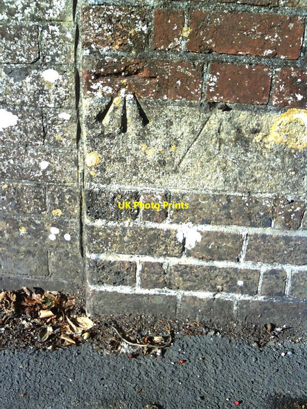 Photo 6"x4" Benchmark at wall junction of #9 Prince of Wales Road Dorchester\/SY6890 c2010