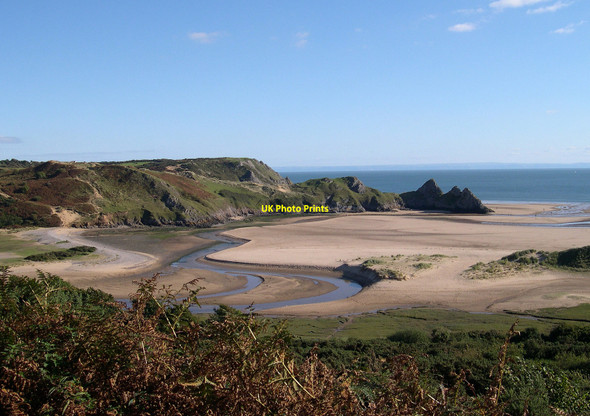 Photo 6"x4" Pennard Pill and Three Cliffs Bay Penmaen\/SS5388 c2010