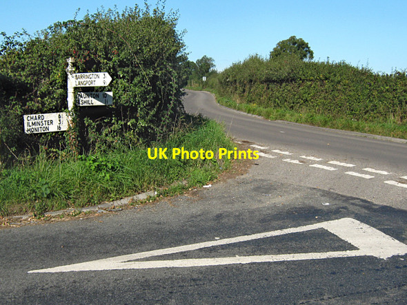 Photo 6"x4" Road junction near Cad Green Ilminster c2010