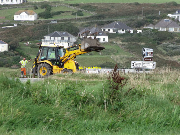 Photo 6"x4" Roadworks on the A487 at Newgale Newgale c2010