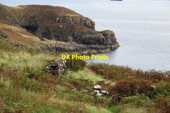 Photo 6"x4" Ruins above Brandasaig Bay Beinn na Moine c2010