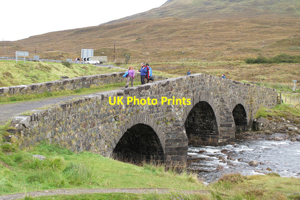 Photo 6"x4" Old road bridge over the River Sligachan Sconser c2010