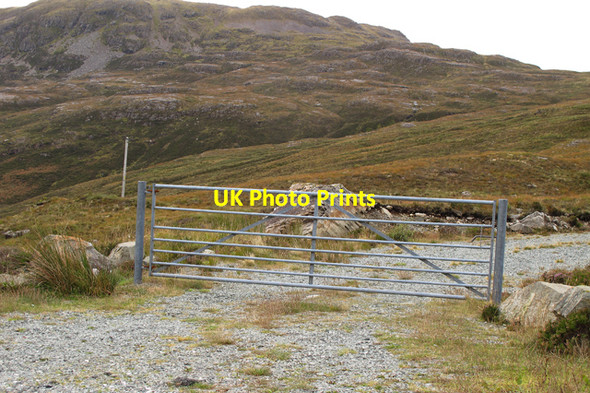 Photo 6"x4" Access gate on road to radio masts on Bealach Udal Kylerhea\/Caol Reatha c2010