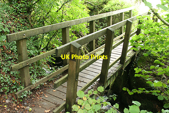 Photo 6"x4" Chagford: footbridge over the White Water Easton\/SX7188 c2010