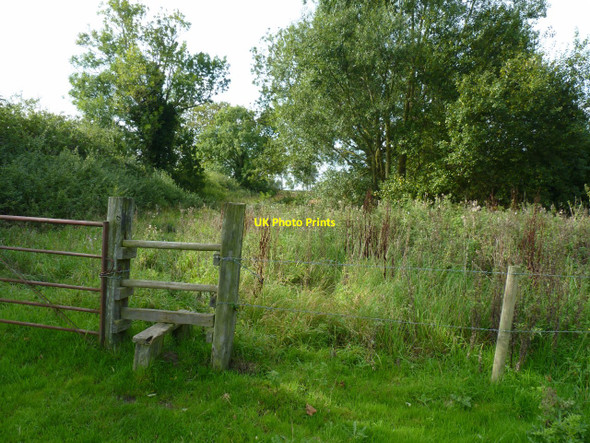 Photo 6"x4" A gate with stile Rush Green\/TG0706 c2010