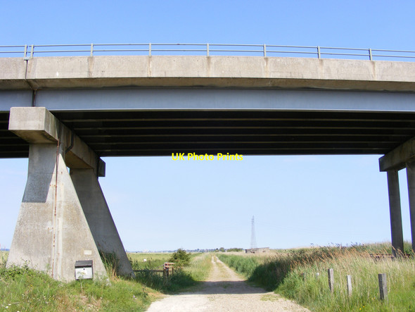 Photo 6"x4" Farm track passing beneath Haddiscoe Bridge St Olaves c2010