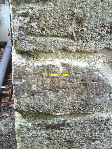 Photo 6"x4" Benchmark on Mountfield Council Offices Bridport c2010