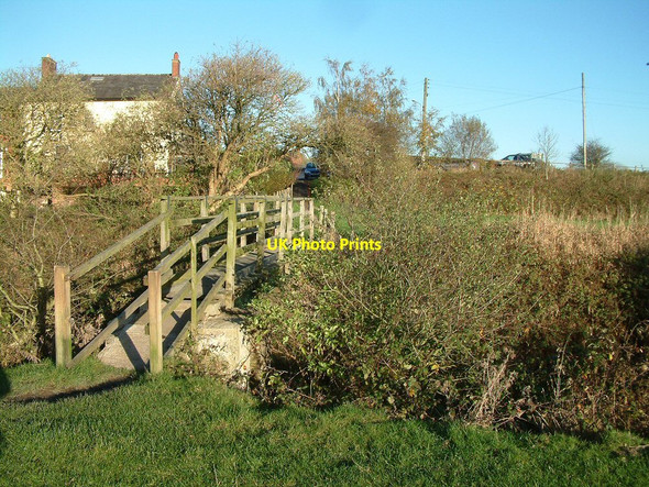 Photo 6"x4" Footbridge over Aye Brook Abram c2005