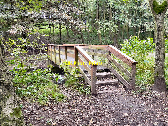 Photo 6"x4" River Irk Footbridge, Chadderton Hall Park Chadderton c2010