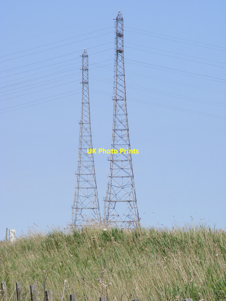Photo 6"x4" Electricity Pylons near the New Cut St Olaves c2010