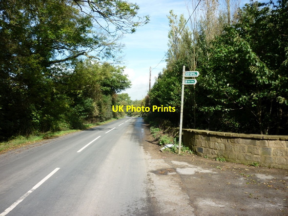 Photo 6"x4" Looking north along Black Hill Road Arthington c2010