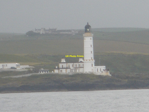 Photo 6"x4" Corsewall Lighthouse from the Belfast ferry St Columba's Well c2009