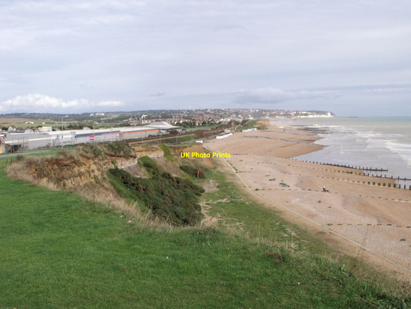 Photo 6"x4" Cliffs at Galley Hill looking towards Glyne Gap, Bexhill Pebsham c2010