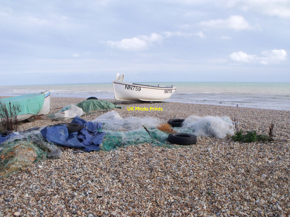Photo 6"x4" Fishing tackle at Cooden Beach, East Sussex Norman's Bay c2010