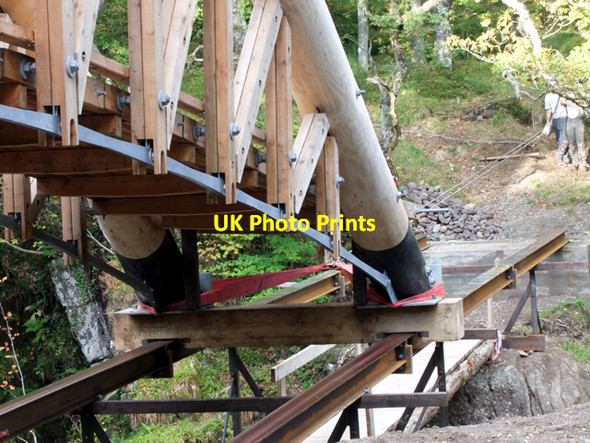 Photo 6"x4" The new Bracklinn bridge being installed Callander c2010