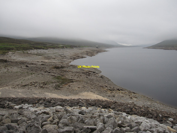 Photo 6"x4" Low Water, Loch Glascarnoch Allt Giubhais Beag c2010