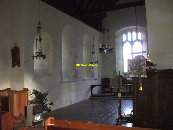 Photo 6"x4" Interior of Alciston Parish Church, East Sussex Alciston c2008