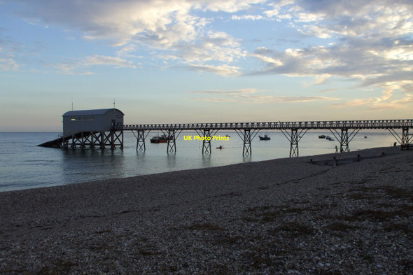 Photo 6"x4" Selsey lifeboat station at dusk Selsey c2007