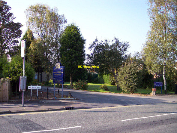 Photo 6"x4" Entrance to Gathurst Golf Club on Miles Lane Shevington c2010