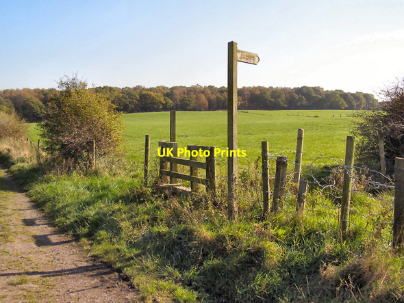 Photo 6"x4" Signpost And Stile, Rochdale Way Heywood\/SD8510 c2010