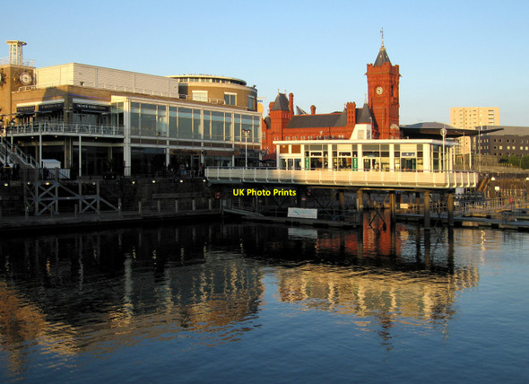 Photo 6"x4" Reflections in Cardiff Bay Cardiff\/Caerdydd c2010